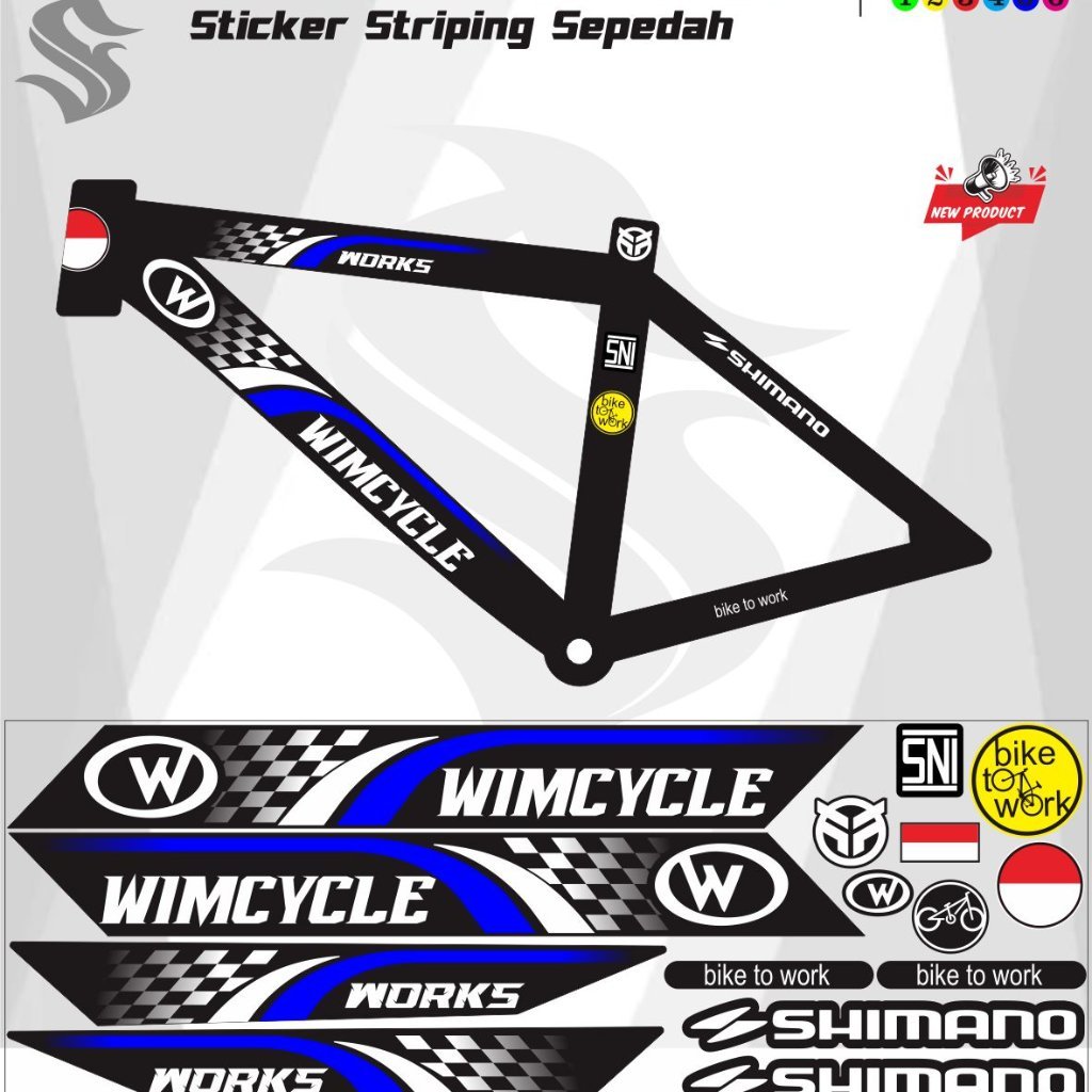 STRIPING WIM CYCLE SEPEDAH VARIASI STRIPING UNIVERSAL SEPEDA / STICKER SEPEDA