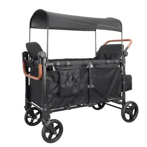 Outdoor Wagon Stroller 4 Seat with Full Canopy Camping Folng Wagon Stroller 4 Seater For