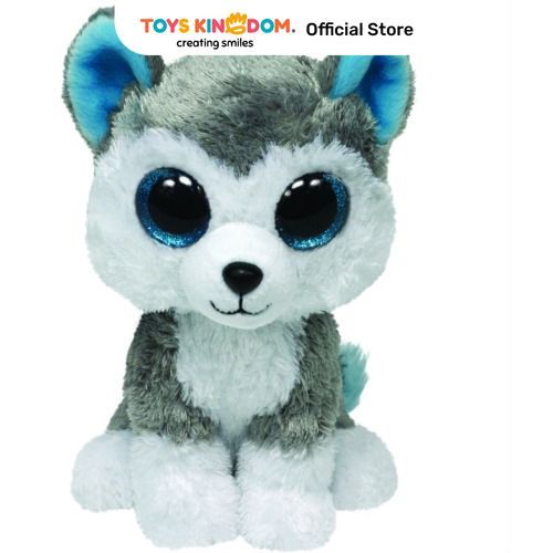 Toys Kingdom TY Boneka Hewan Beanie Boos Slush Dog M Toys Kids Toy Boneka Karakter Doll Mainan Kolek