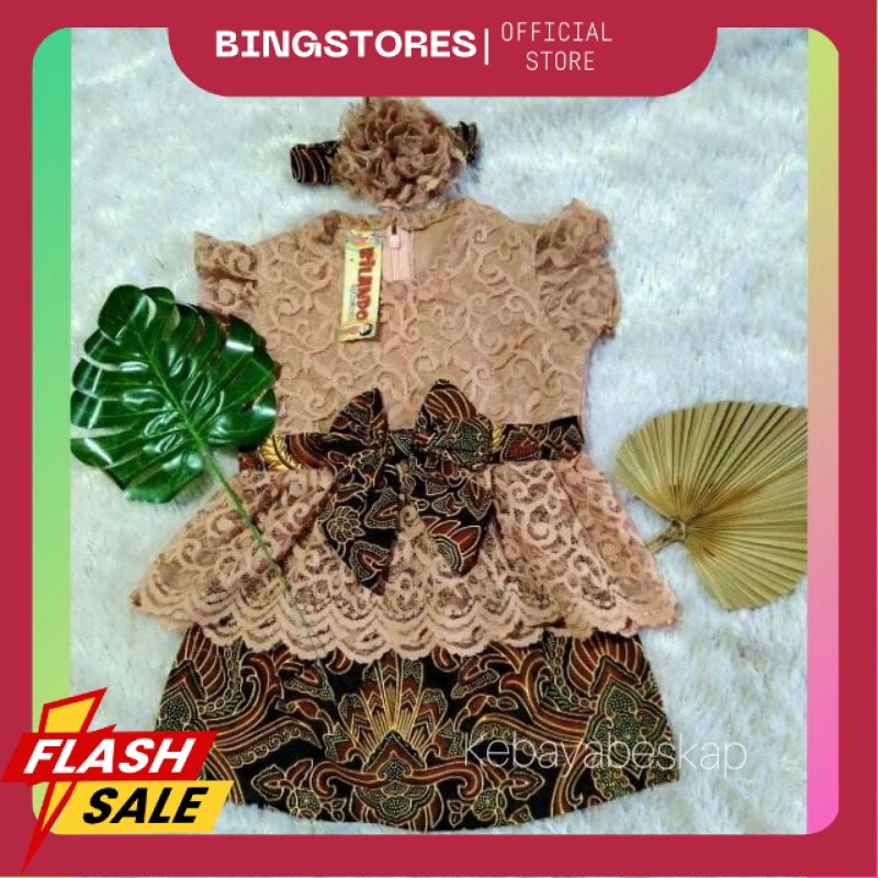 kebaya brokat bayi dan anak moderen/ kebaya cibi baju tedak siten turun tanah/ baju pesta anak perem