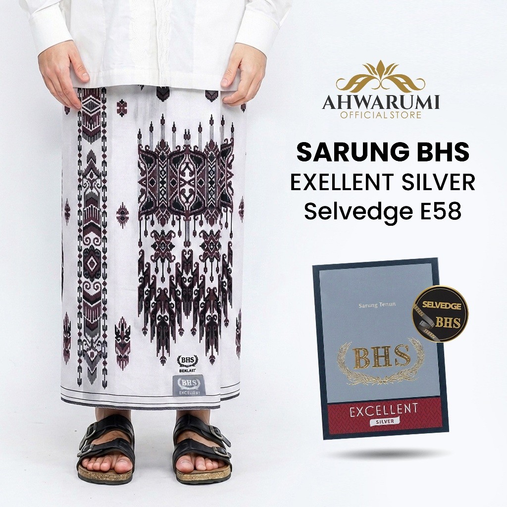 Ahwarumi - [E58] Sarung BHS Excellent Super Silver Jacquard E58 JGP, JGO, JEA