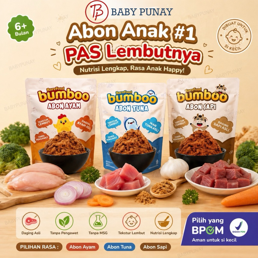 BUMBOO Abon MPASI tanpa MSG & Pengawet - Abon Bumboo Abon MPASI Bayi