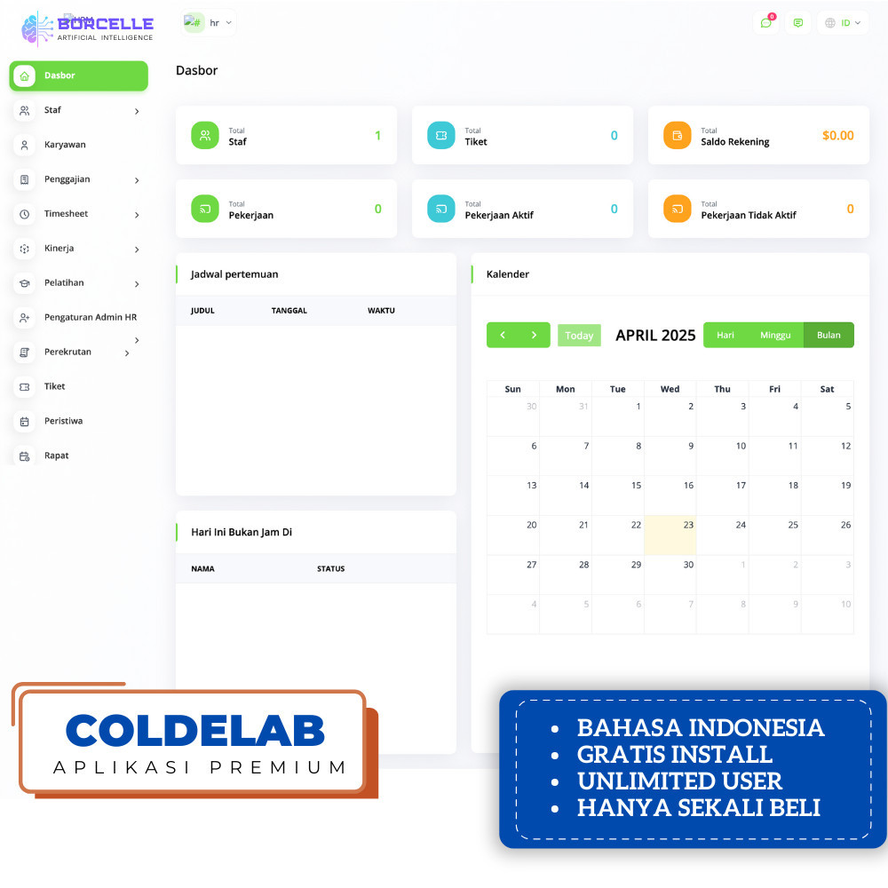 Source Code Aplikasi HRD HRIS HRM Payroll Penggajian HRMGo PHP Laravel