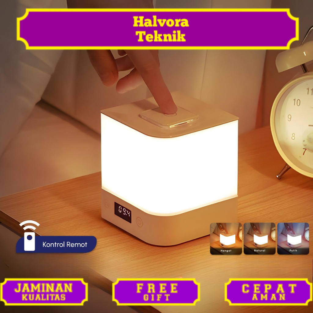 Lampu LED Remote Baterai Awet - Lampu Tidur Bayi & Anti Silau untuk Meja, Kamar Tidur & Ruang Baca
