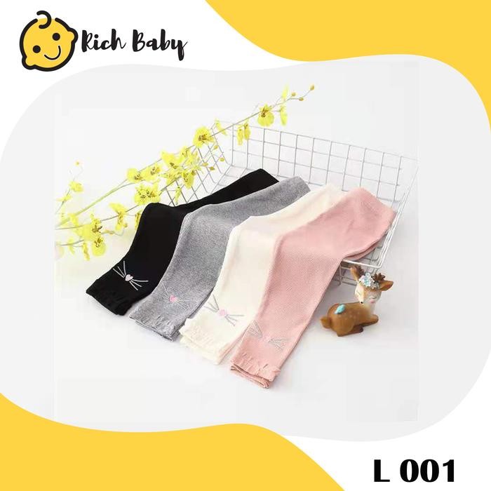 Best Seller[PROMO] L001 / Legging Anak Perempuan / Legging Anak Import / Legging Bayi - L001-PUTIH, 