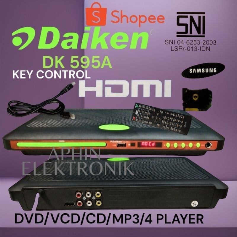 noknaa553 | DVD PLAYER HDMI DVD DAIKEN DK 595A HDMI VCD PLAYER HDMI ( Key control)