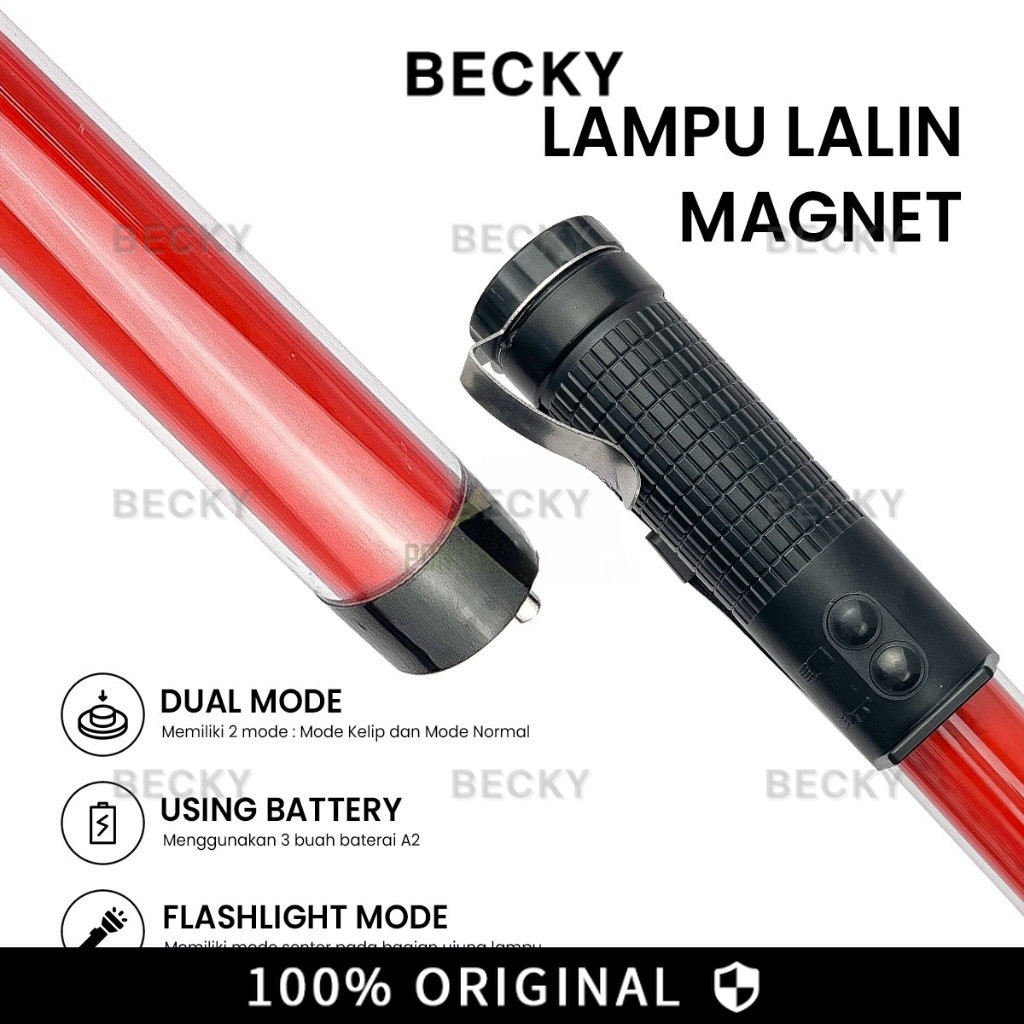 BECKY Lampu Lalin Magnet Senter Lalin Parkir Security Parkir Lampu Lalu Lintas Security Polisi