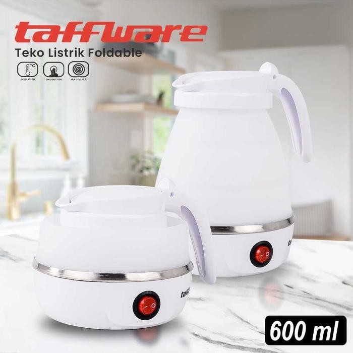 READY Taffware Teko Listrik Lipat Pemanas Air portable camping elektrik low watt 600ml 600 Watt HY01