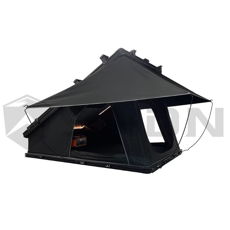 3-4 Person Camping Roof Top Tent X Hinge 4x4 Waterproof Roof Aluminum Hard Shell Car Rooftop Tent Ha