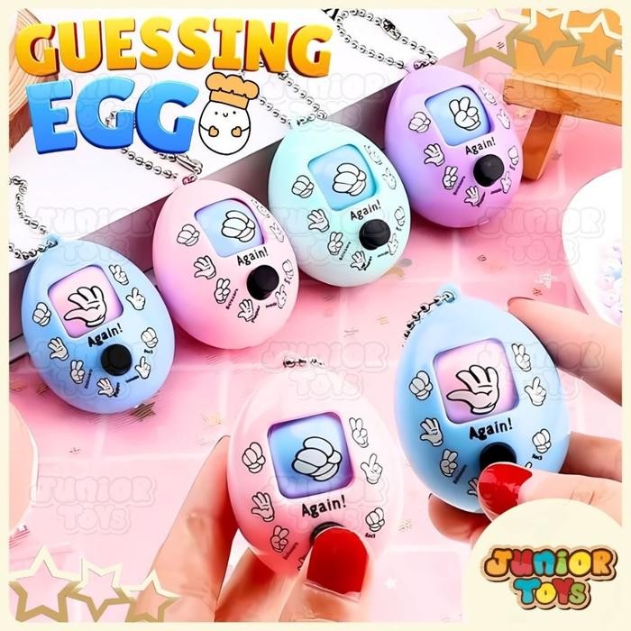 Mainan Jadul Suit Jepang Telur Hompimpa Game Tebak Gunting Batu Kertas - Biru