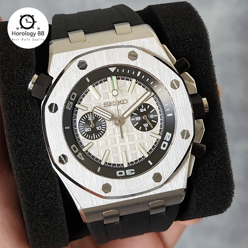 Seiko mod RO Oak Offshore Diver Panda VK64 Chronograph