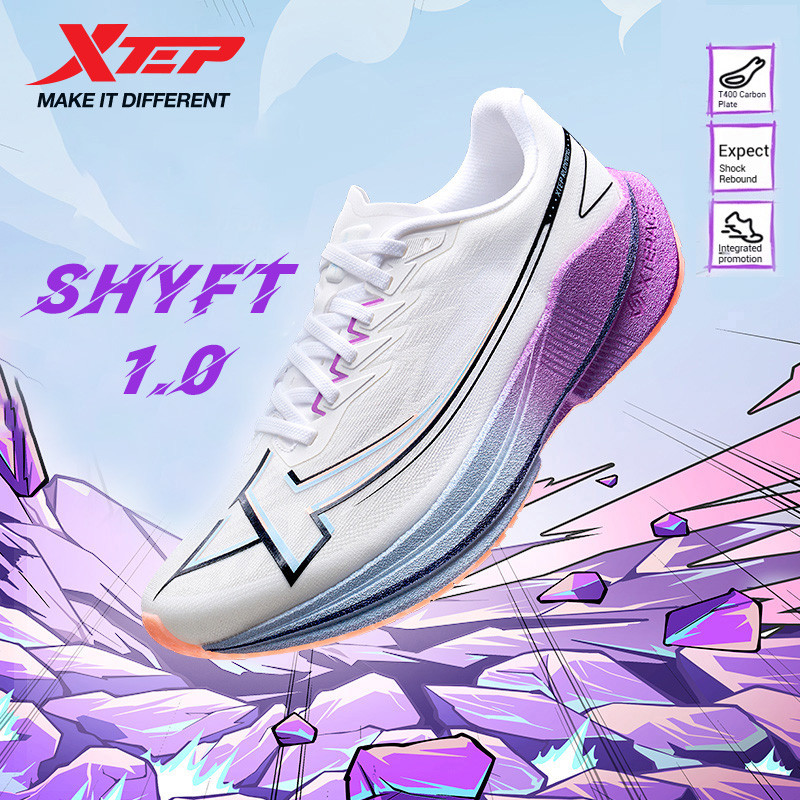 Xtep Shyft 1.0 Professional Running Shoes For Men 2025 Summer Marathon Shock Absorbing Carbon Plate 