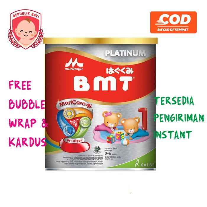 Morinaga BMT Platinum Susu Formula Bayi (0-6 Bulan) 400 gram MURAH FREE DUS BUBBLE