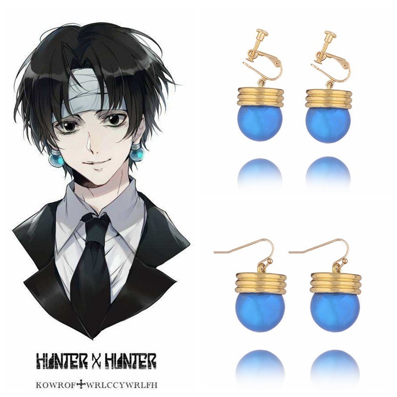Phantom Troupe Chrollo Lucilfer Cosplay Earrings Anime Hunter x Hunter Clip Earrings for Women Men J