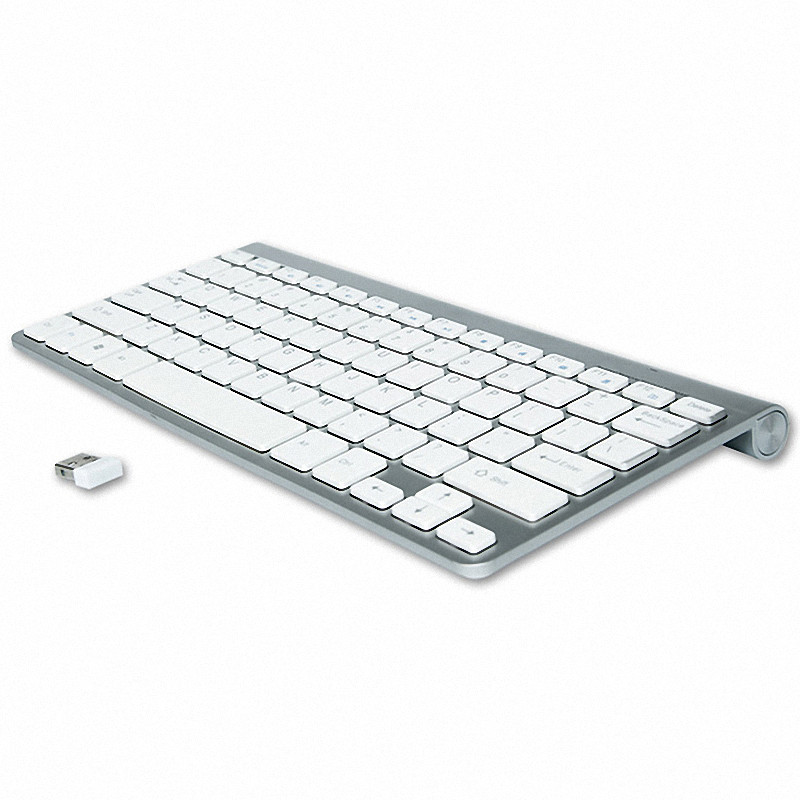 Slim Mini USB Wireless Keyboard Small Computer Wireless Keyboards Compact External Keyboard for Lapt