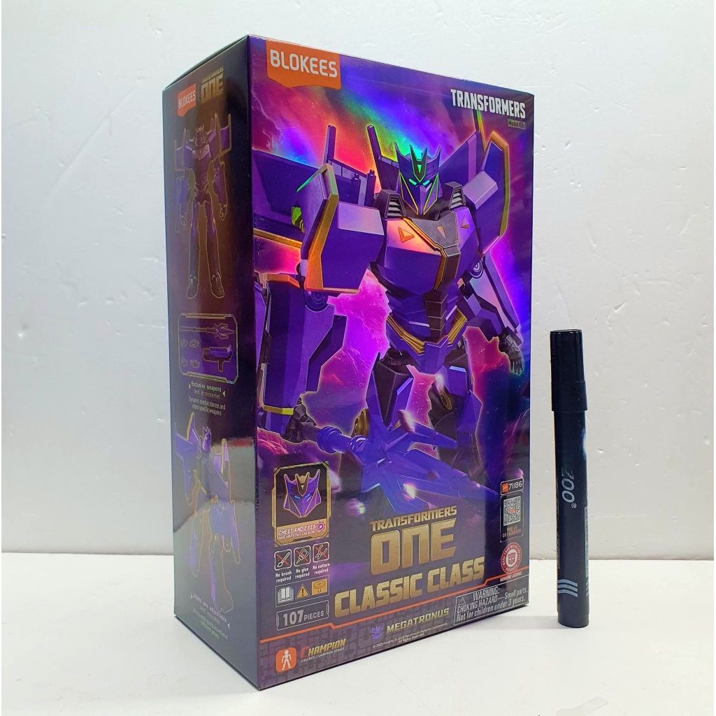 zelvaco - mainan model kit blokees classic class transformers one megatronustinggi sekitar 5,5 inch
