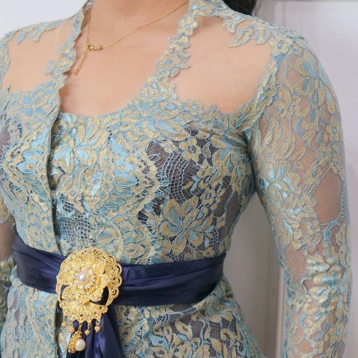 KEBAYA BALI METALIK MODIF TILE EXCLUSIVE - Pine, S