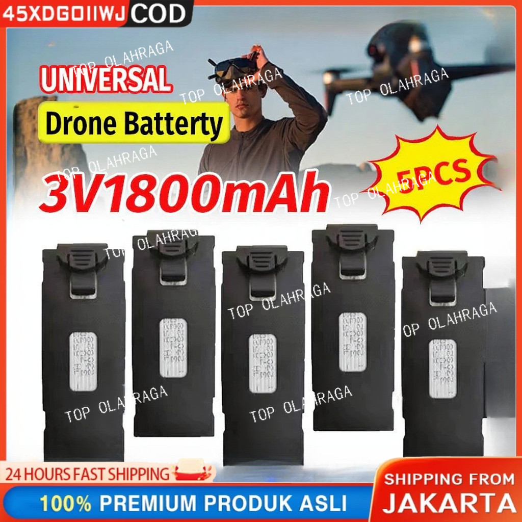 Baterai 3.7V 1800mAh Baterai Pengganti Baterai Drone RC Untuk E88 E88PRO  E99 E99PRO