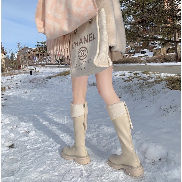 RACHEL LONG WINTER SNOW BOOTS THERMAL SEPATU WANITA KOREA MUSIM DINGIN