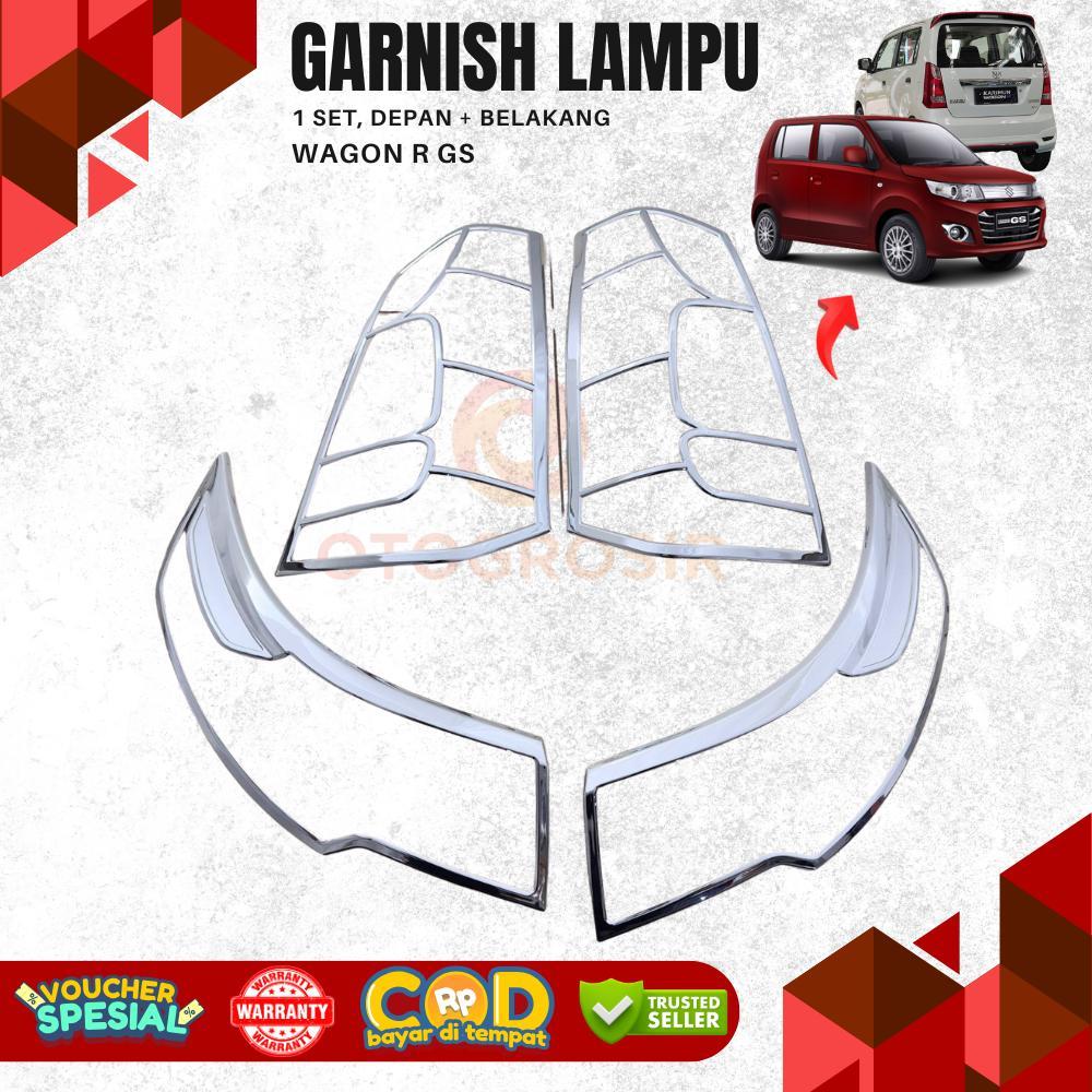 Paket Lengkap Garnish Lampu Mobil Karimun Wagon R GS, 1 Set Depan Belakang-E230