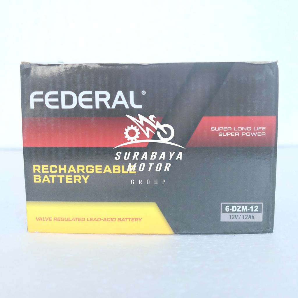 AKI SEPEDA LISTRIK AKI KERING 6-DZM-12 12AH AKI KENDARAAN LISTRIK AKI SEPEDA LISTRIK FEDERAL