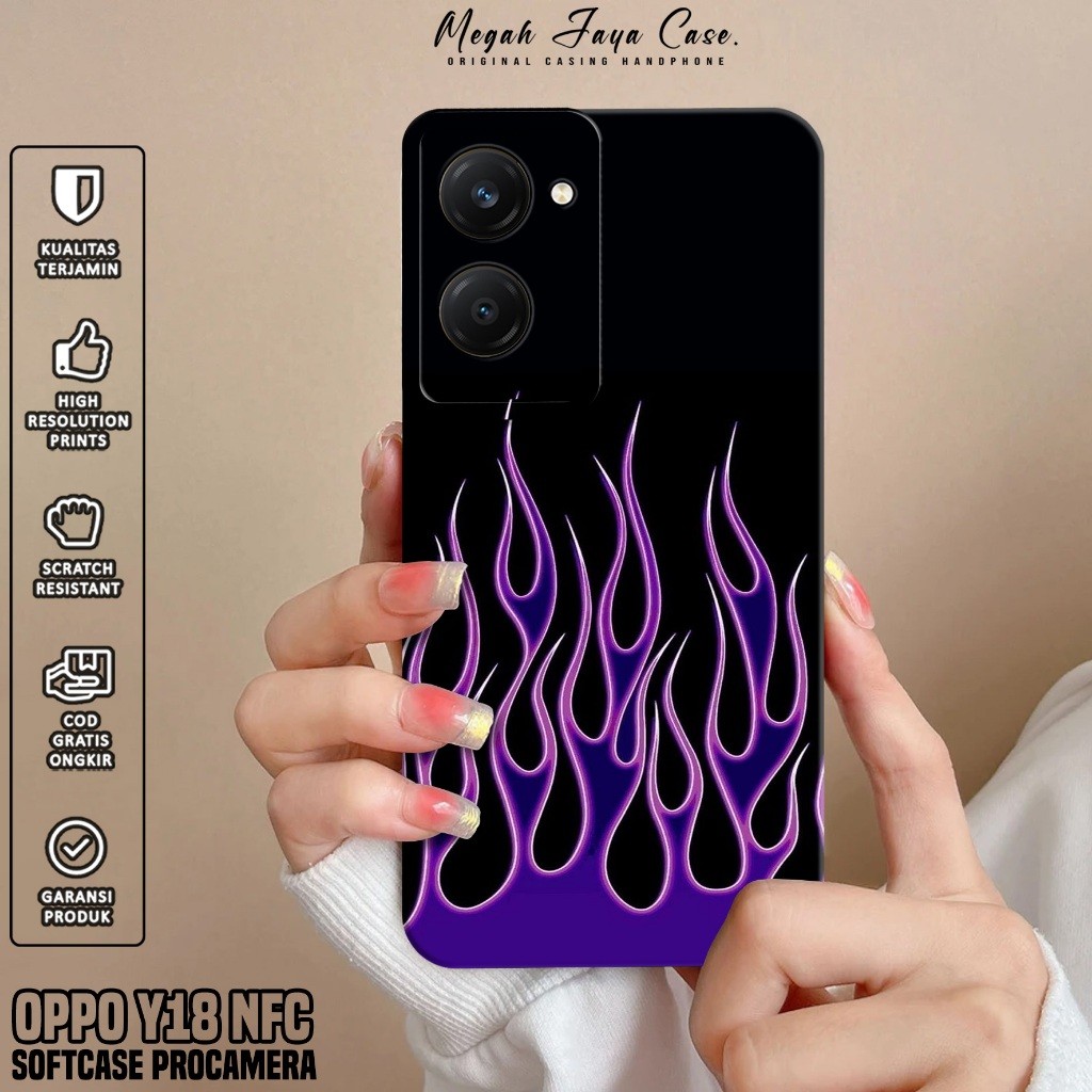 Case VIVO Y18 NFC - Softcase Hp VIVO Y18 NFC Motif FIRE - Casing Hp VIVO Y18 NFC - Silikon VIVO Y18 
