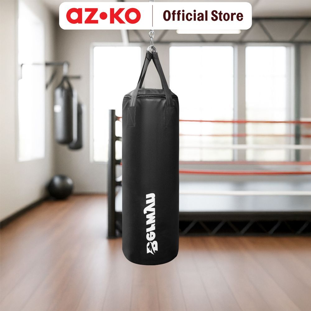 AZKO Berwyn Samsak Tinju - Hitam Punching Bag Perlengkapan Bela Diri Peralatan Boxing Dan Muaythai T