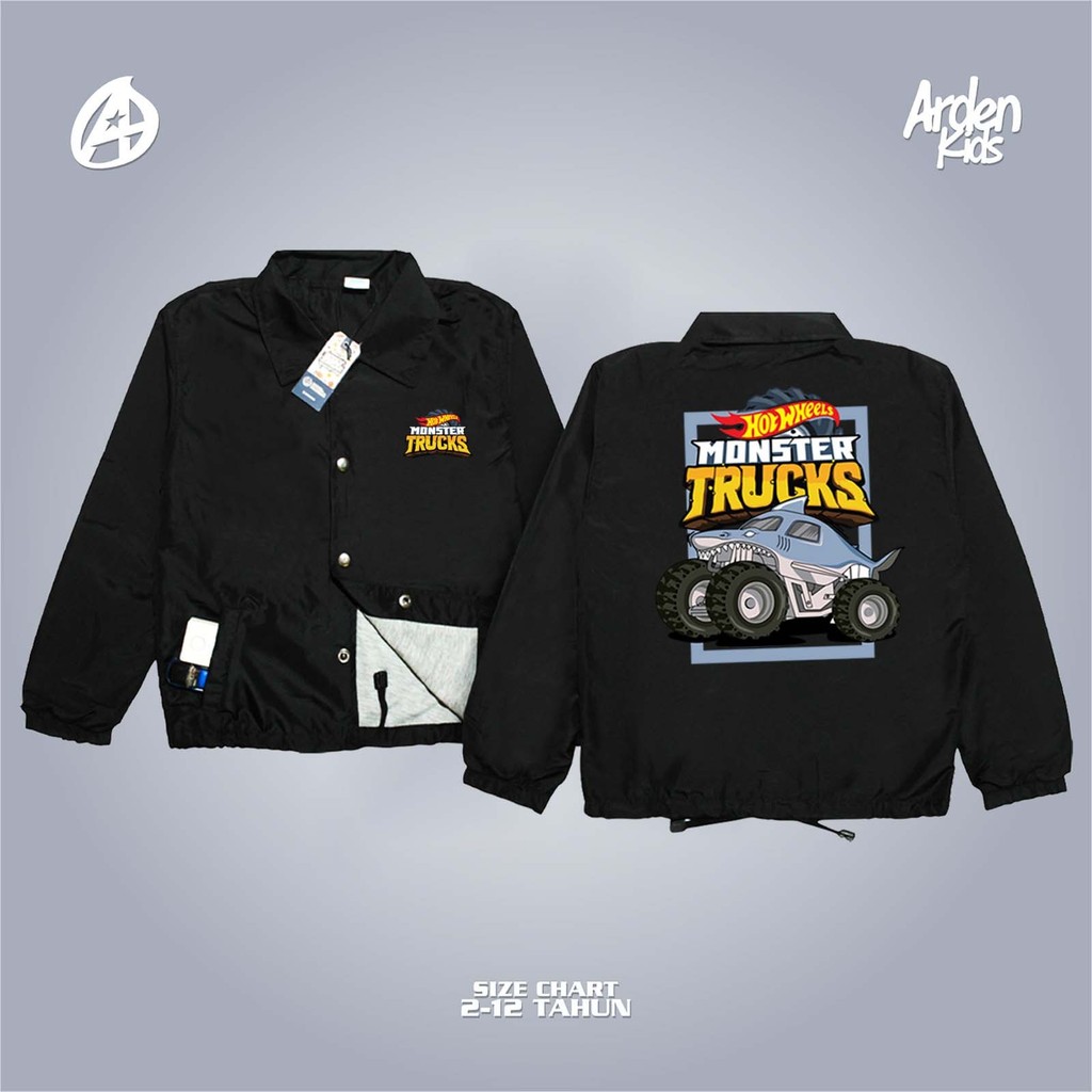 Jacket Coach Anak Laki laki Bahan Parasut Usia 1-12 Tahun / Atasan Jacket Anak / Jacket Coach