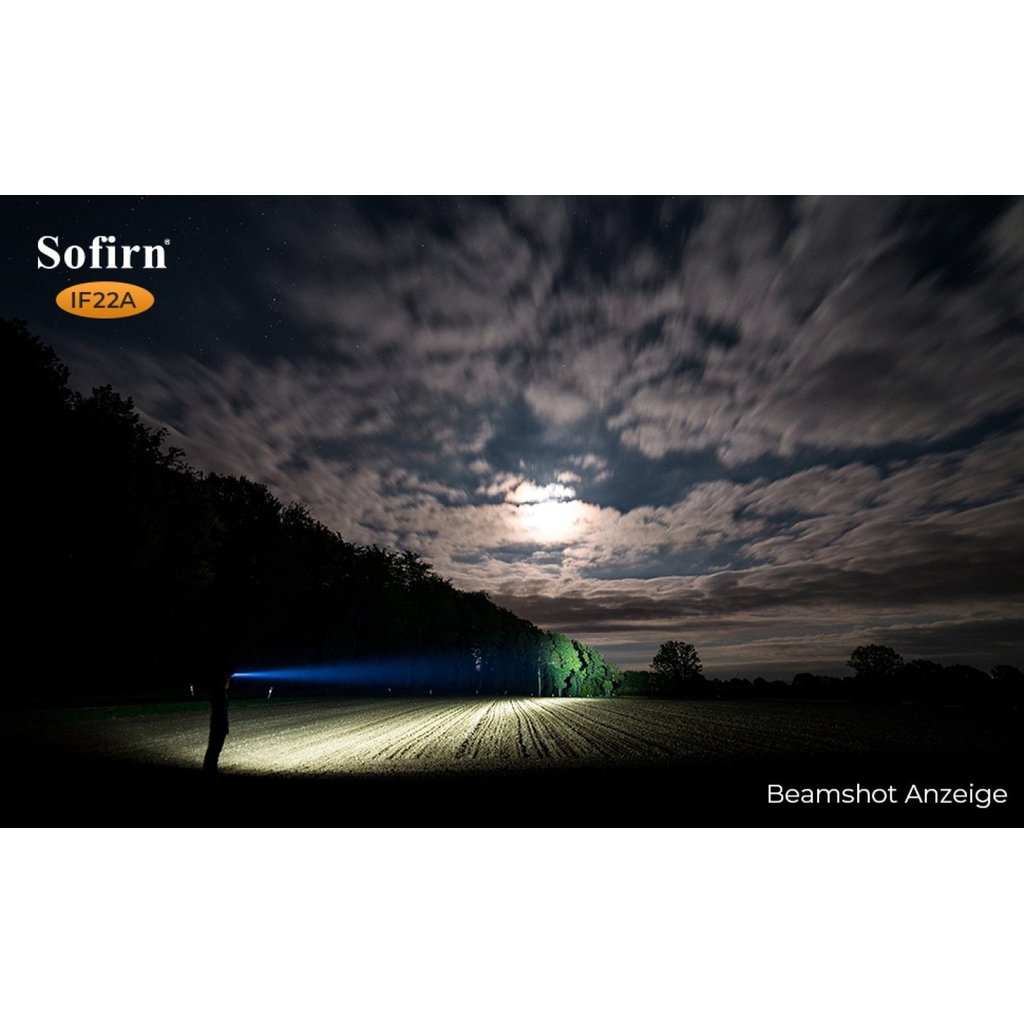 Sofirn IF22A 21700 USB C Reargeable Powerful LED Flashlight SFT40 2100lm 680M Throw Reverse arging T