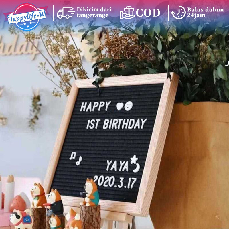 25x25cm Letter Board Baby Include Huruf Felt Letter Board Set Letter Board Papan Nama Bayi Papan Let
