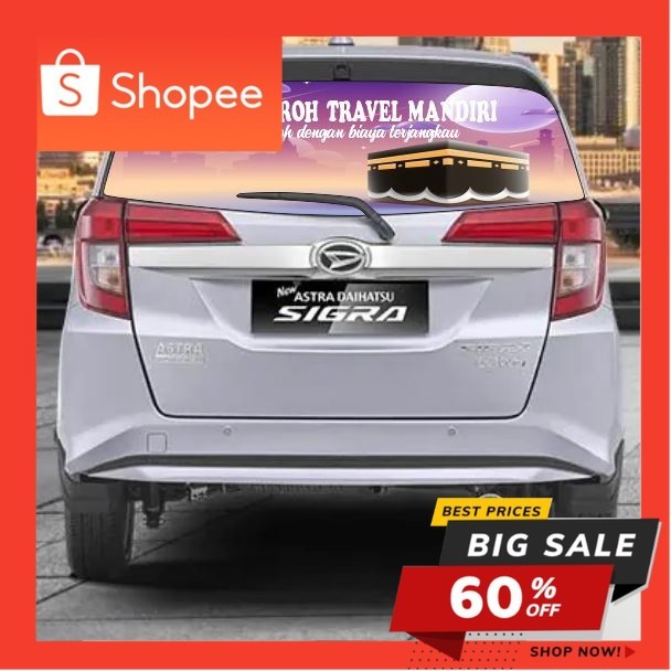 Stiker Kaca Belakang Mobil Sticker One Way Oneway Sigra  Sticker mobil Kaca Belakang Toyota Calya