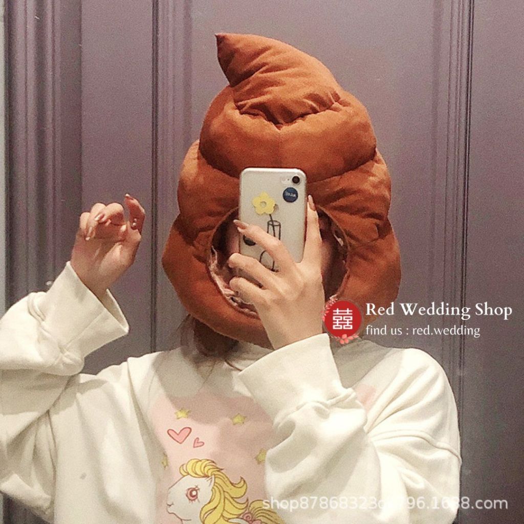 (Kiza id) Mainan Unik Topi bentuk SH*T HEAD HAT Permainan Accessoris Funny Cap challenge Lucu Receh 