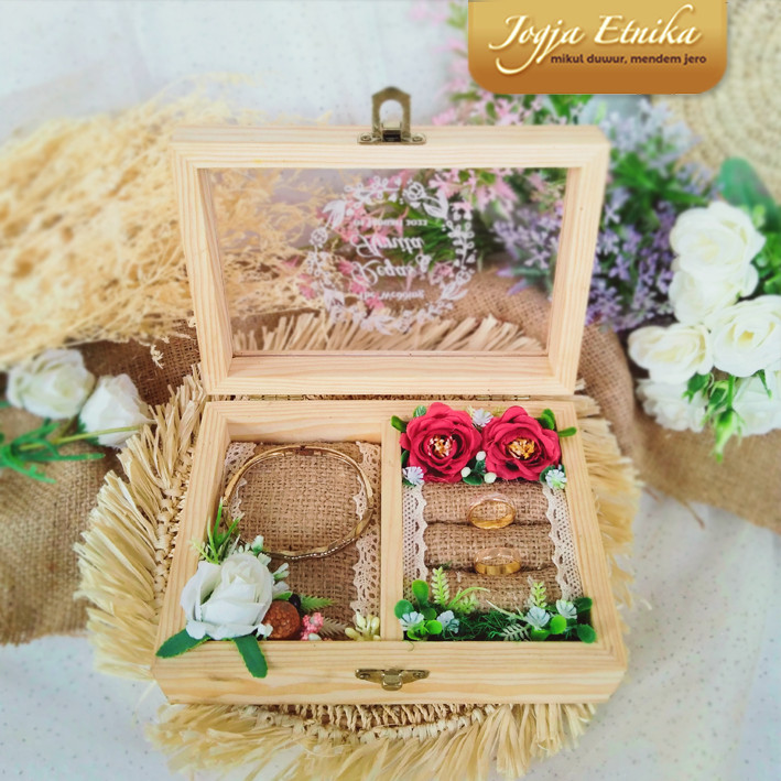 Box Cincin 2 in 1 / Kotak Cincin Lamaran Pernikahan