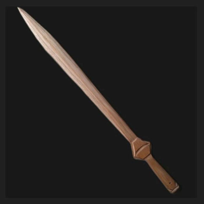 pedang mainan, bahan kayu, panjang 65cm