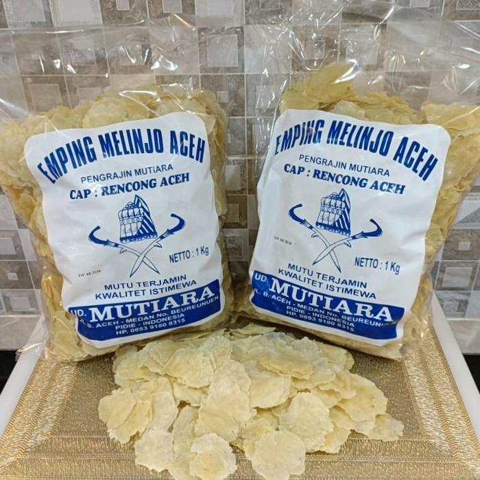 Emping melinjo aceh 1kg grade A Mutiara