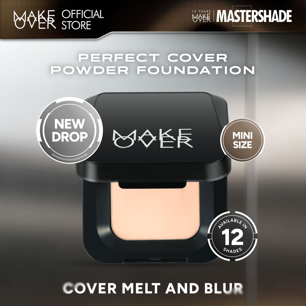 [PRE-ORDER] NEW! MAKE OVER Perfect Cover Powder Foundation Mini - TWC Two Way Cake Ukuran Mini Cover