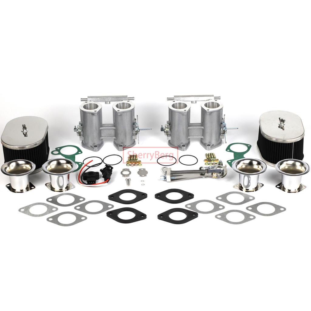 SherryBerg  set of 42dcoe 42 dcoe 42mm Twin Throttle Bodies+TPS+air horns+air filter+linkage  FOR We