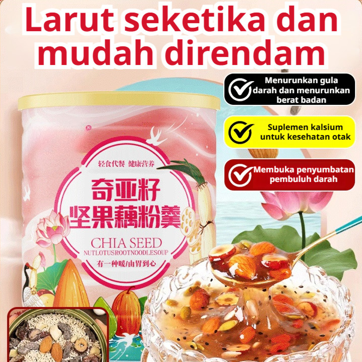 ❤️SEHAT NUTRISI TINGGI ❤️ Bubuk Teratai Chia Seed Kacang / Bubuk Teratai / Makanan Sehat / Sarapan S