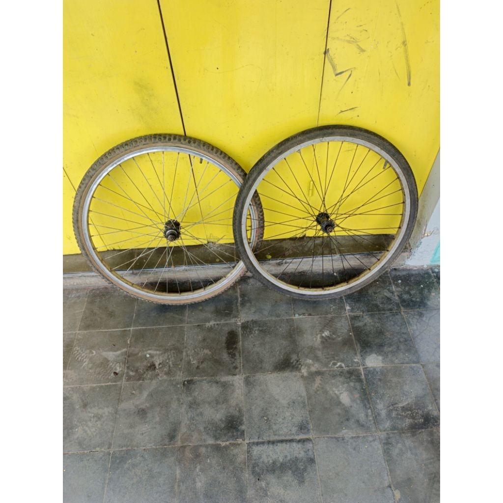 velk sepeda mtb 26 plus ban alloy layak pakai
