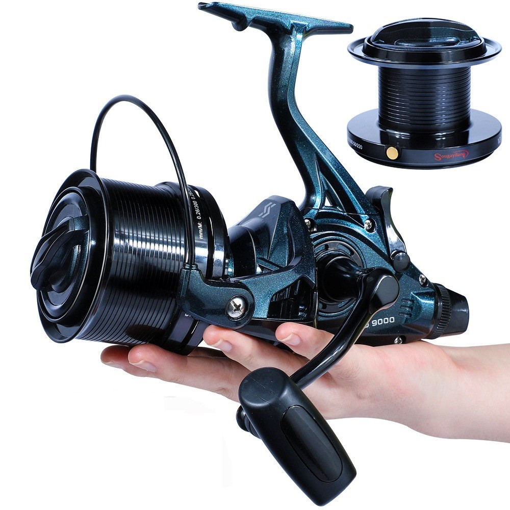 Reel pancing tujuan ganda 13 + 1BB Reel pancing ikan mas 4.6:1 rasio gigi Surf Reel pancing rod Reel