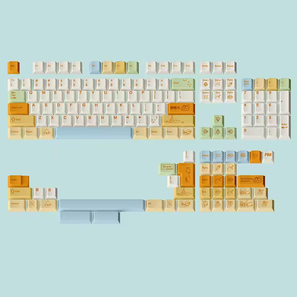 FBB Duck Keycaps Cherry Profile PBT Dye Subbed