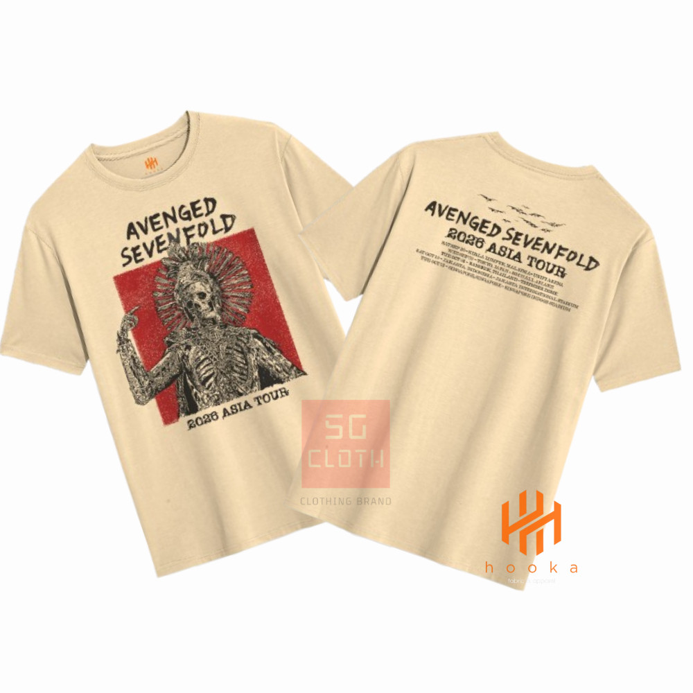 Kaos Avenged Sevenfold HOOKA Premium Kaos Avenged Sevenfold 2026 Asia Tour