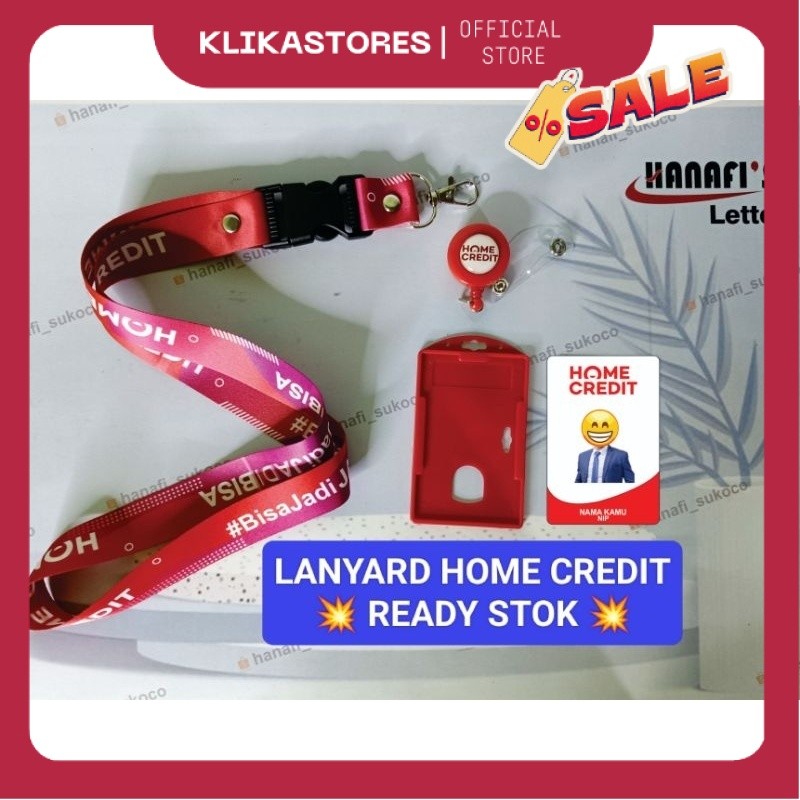Homecredit home kredit Tali id card home credit TERBARU [READY STOK] Lanyard printing satuan HSDB