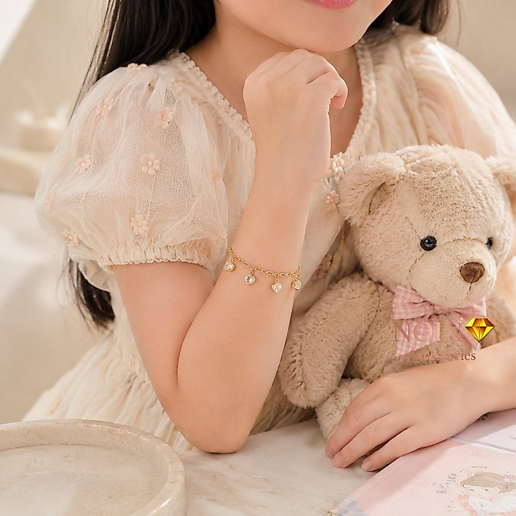Gelang Anak Love Zircon Lapis Emas Gelang Anak Perempuan Korean Bracelet Lucu