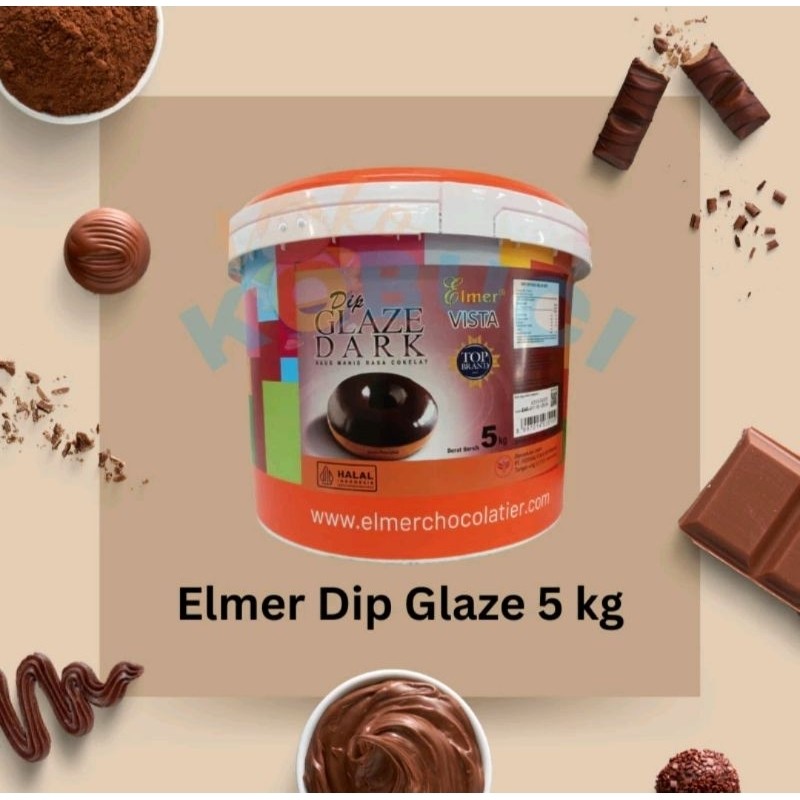 ll ELMER DIP GLAZE DIPGLAZE UKURAN KEMASAN 5KG 5 KG KILO EMBER PAIL JUMBO BESAT SELAI OLESAN CELUPAN