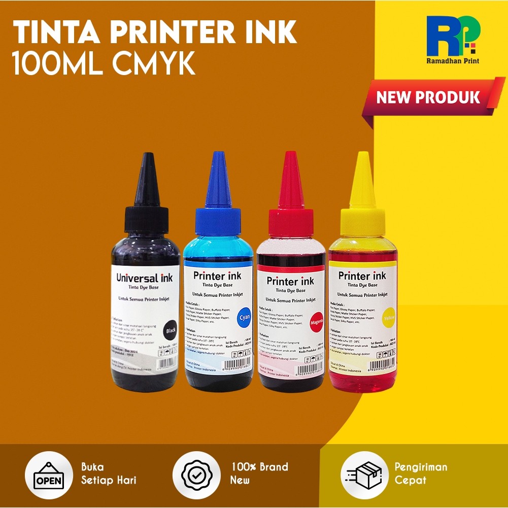 Tinta Refill Universal Ink Black 100ml, Printer Canon IP2770 MP287 all Murah