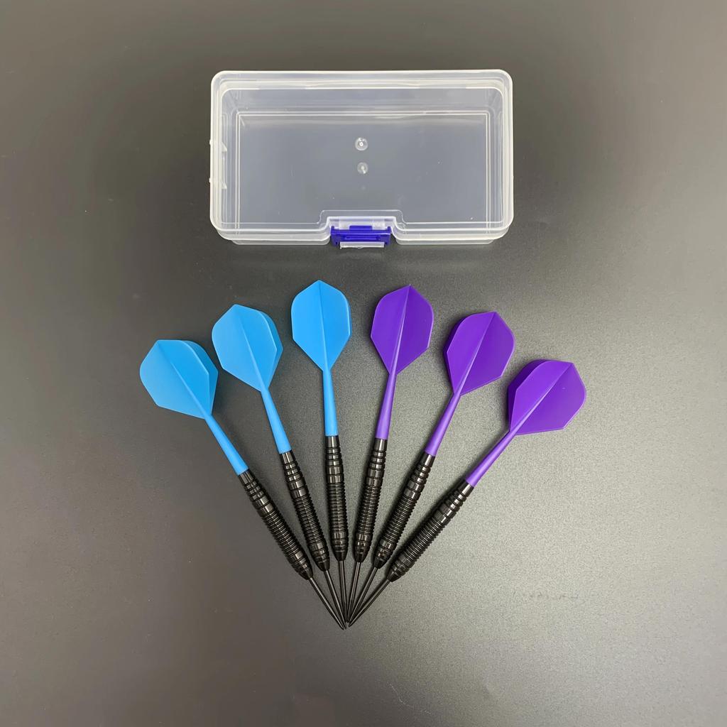 6pcs 22g integrated steel needle dart set, anti slip iron dart barrel, highquality PVC Darts Flights