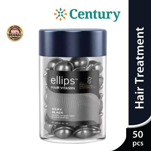 Ellips Hair Vitamin Silky Black 50's - Vitamin Rambut untuk Rambut Rontok