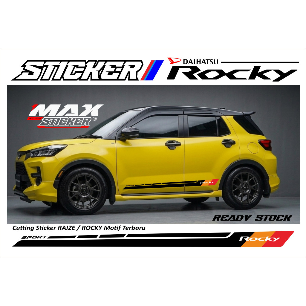 STICKER TOYOTA RAIZE DAIHATSU ROCKY CUTTING STICKER RAIZE ROCKY