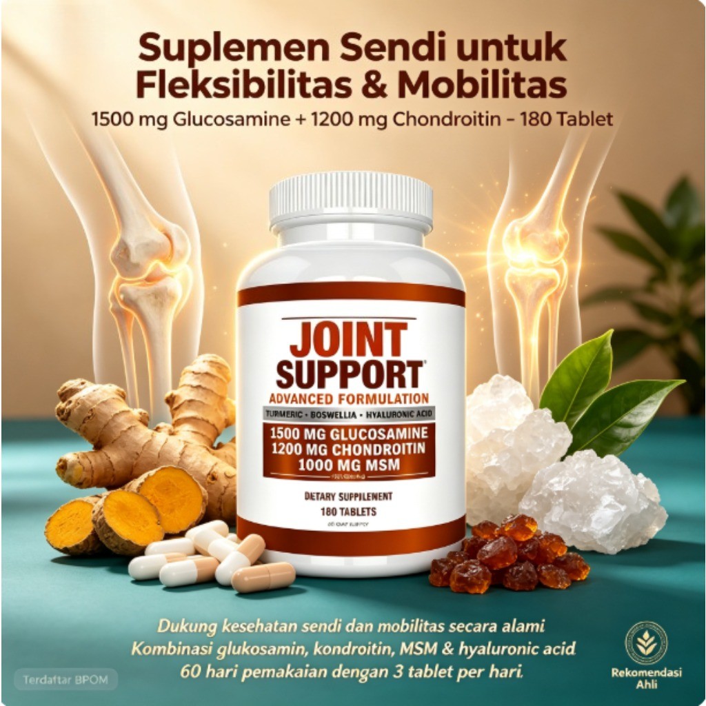 Arazo Nutrition Joint Support Advanced Formula 1500mg Glucosamine, 1200mg Chondroitin, 1000mg MSM & 